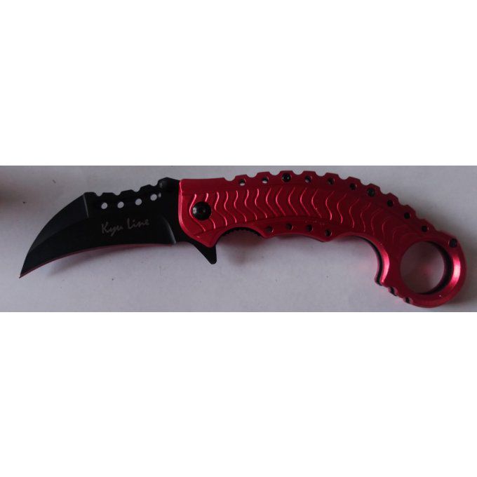 Couteau karambit rouge