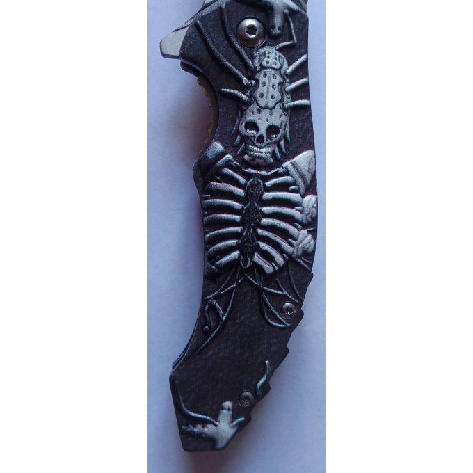 Couteau squelette gris