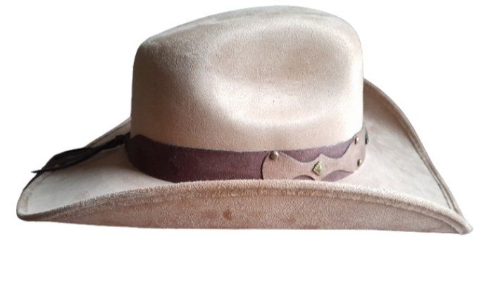 Hat " Peau de pêche  " marron.c