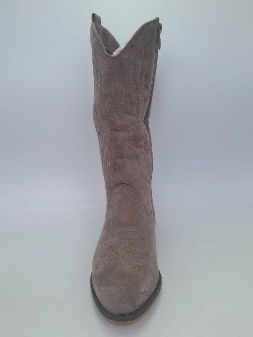 Botte façon daim gris foncé