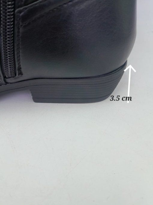 Botte noir flemme dorée