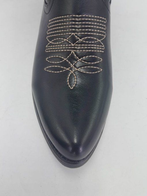 Botte noir flemme dorée