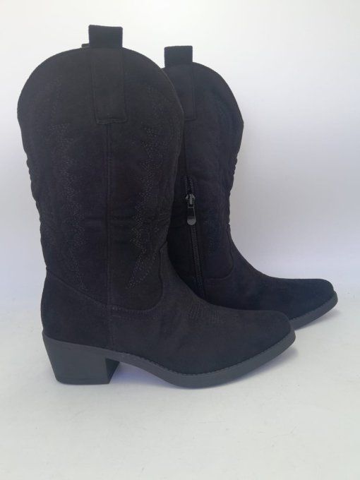 Botte façon daim black