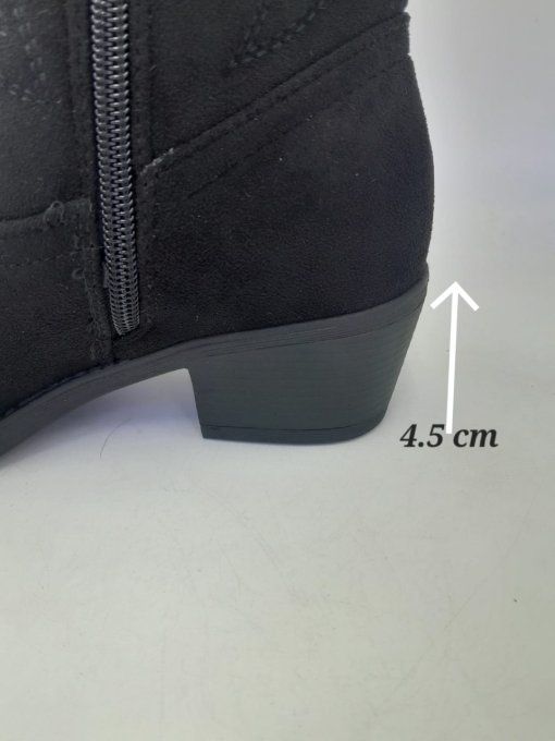 Botte façon daim black