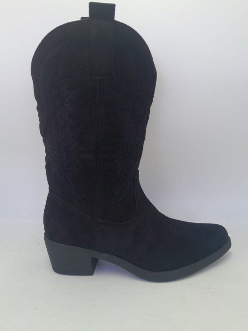 Botte façon daim black