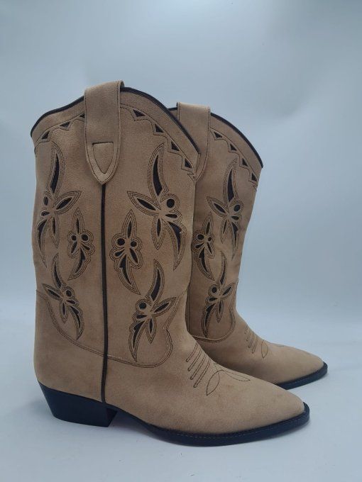 Botte marron florales