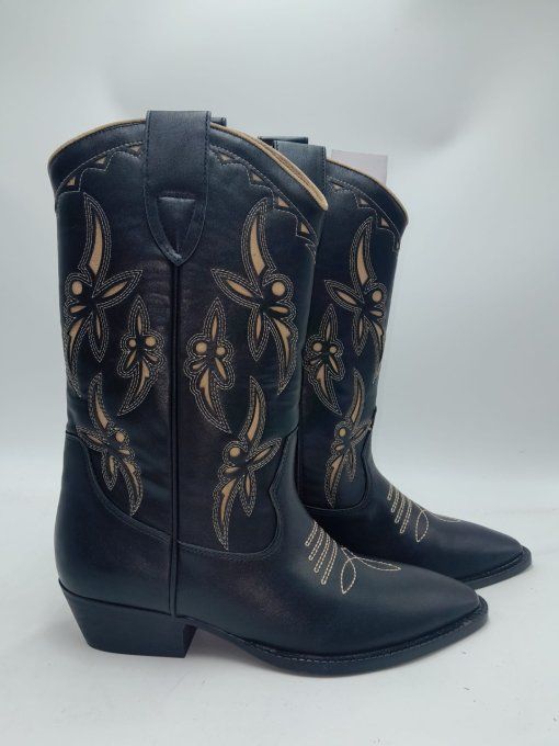 Botte noir florales