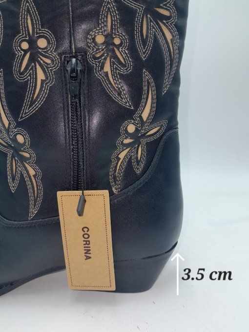 Botte noir florales
