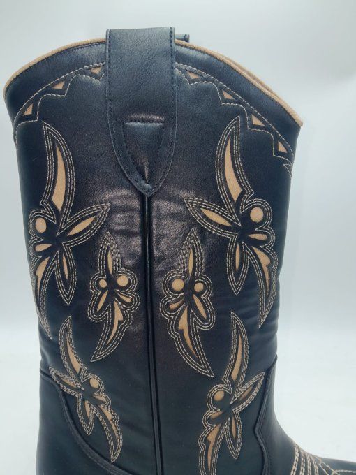 Botte noir florales