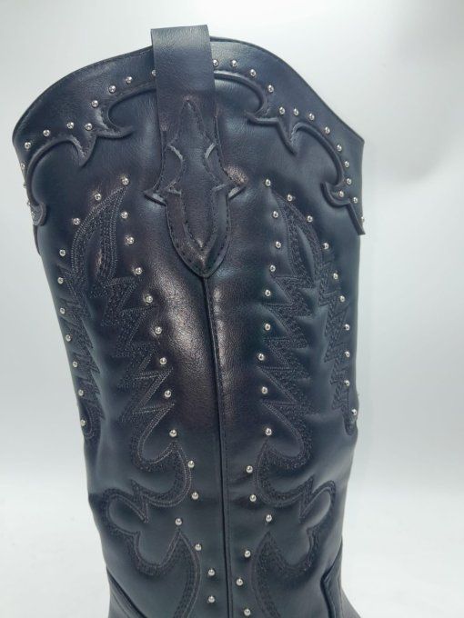 Botte noir à strass