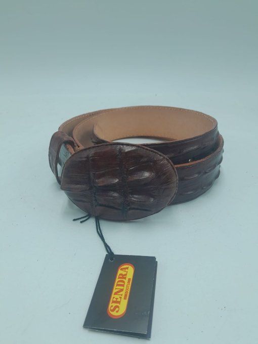 Ceinture marron fantaisie façon croco