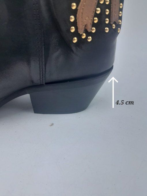 Botte Flemme marron cloutés