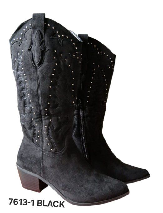 Botte noir à strass (2)