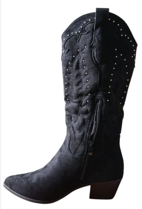 Botte noir à strass (2)