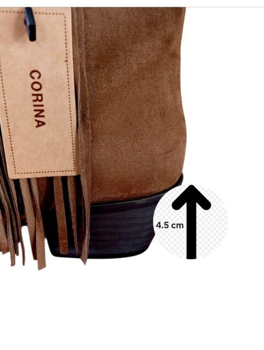 Bottine à franges marron