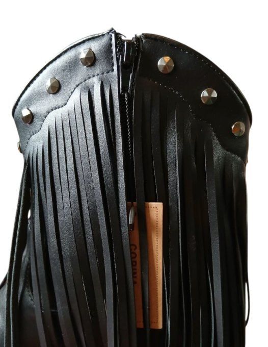 Bottine à franges noir