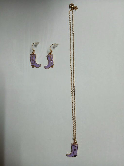 Parure botte violet