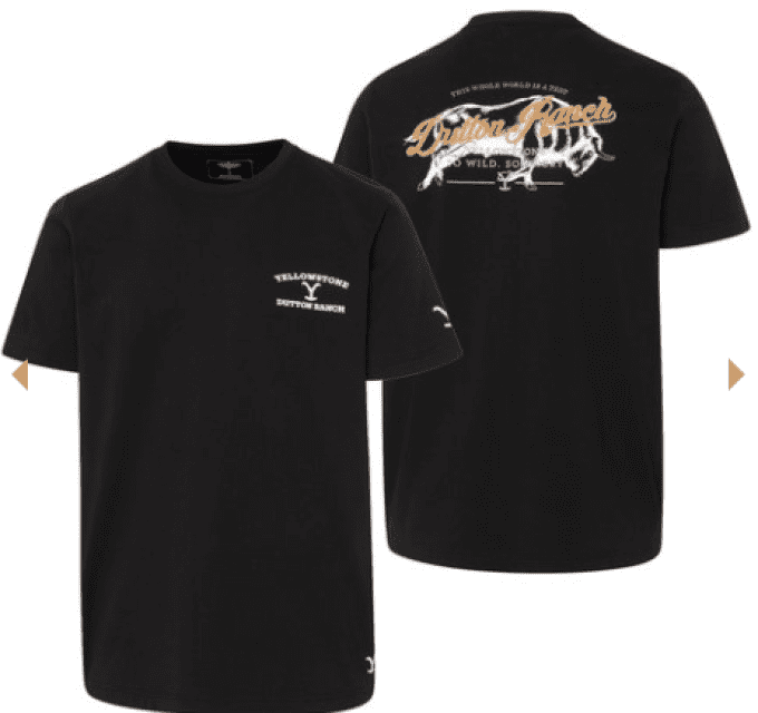 Tee-shirt "Yellowstone -So wild so angry black-"