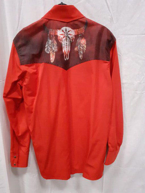 Chemise rouge crâne