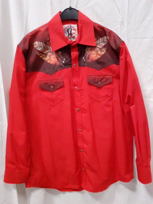 Chemise rouge crâne  (Homme)
