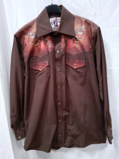 Chemise marron crâne