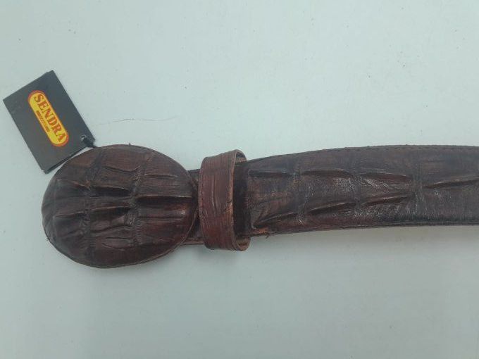 Ceinture marron fantaisie façon croco