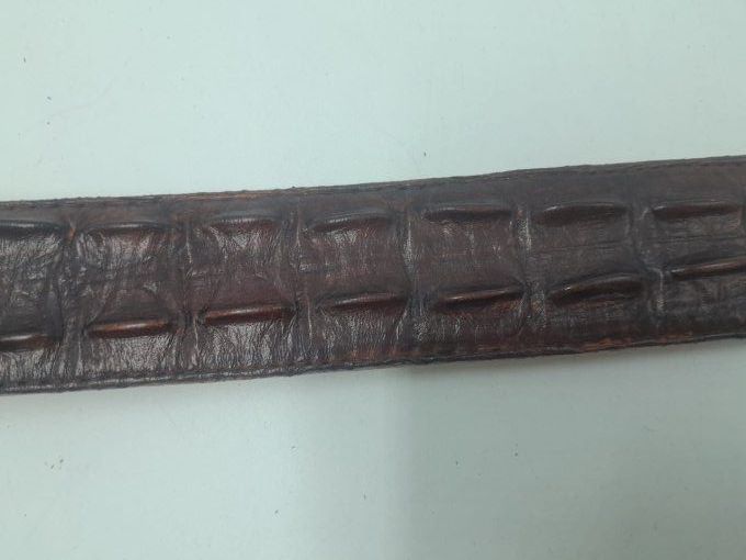 Ceinture marron fantaisie façon croco